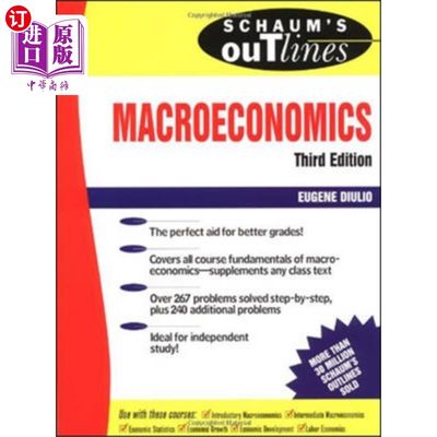 海外直订Schaum's Outline of Macroeconomics Schaum的宏观经济学大纲