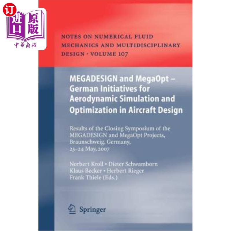 海外直订Megadesign and Megaopt - German Initiatives for Aerodynamic Simulation and Optim Megadesign和Mega