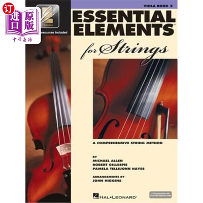 海外直订Essential Elements for Strings - Book 2 with Eei: Viola 弦乐的基本元素-第2册与EEI：中提琴
