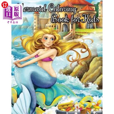 海外直订Mermaid Coloring Book For Kids: Jumbo Coloring Books Fantasy Fairies Mermaids 美人鱼儿童彩绘书：巨型彩绘书