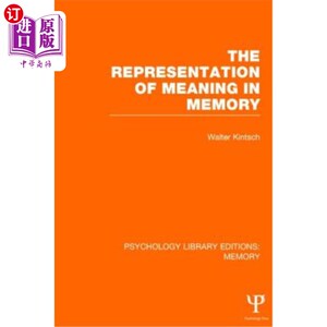 海外直订The Representation of Meaning in Memory (Ple: Memory) 记忆中意义的表示（例如：记忆）