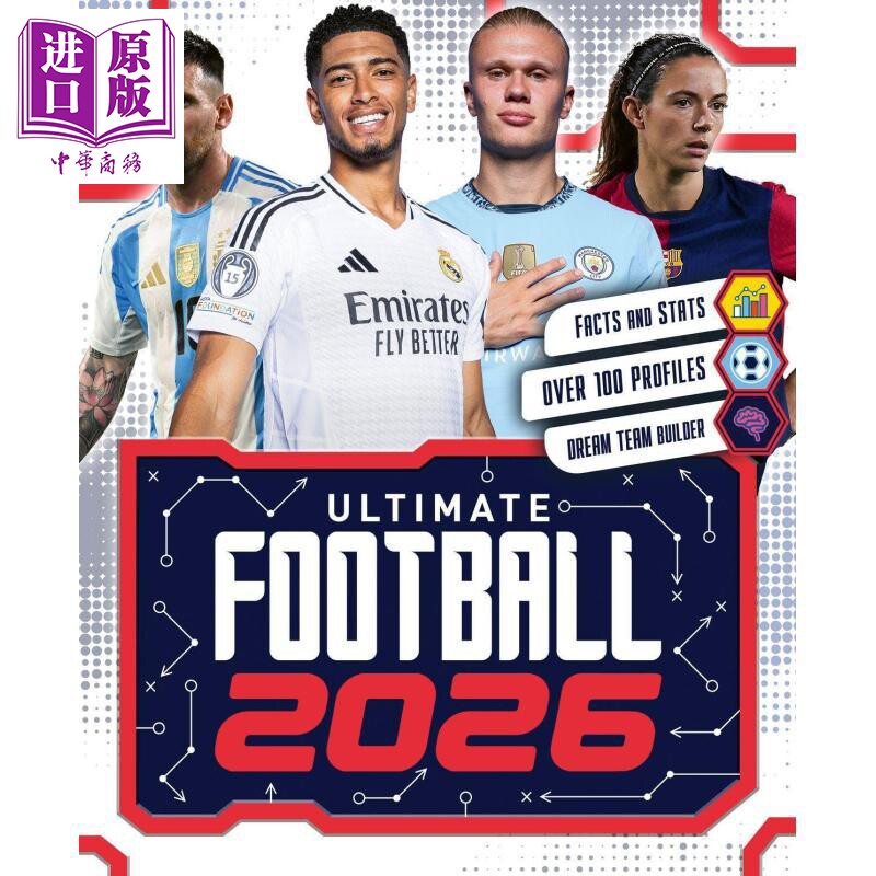 终极足球2026 Ultimate Football 2026 英文原版 Scholastic Inc 梦之队 喜爱球员和教练信息图表 足球周边足球书籍