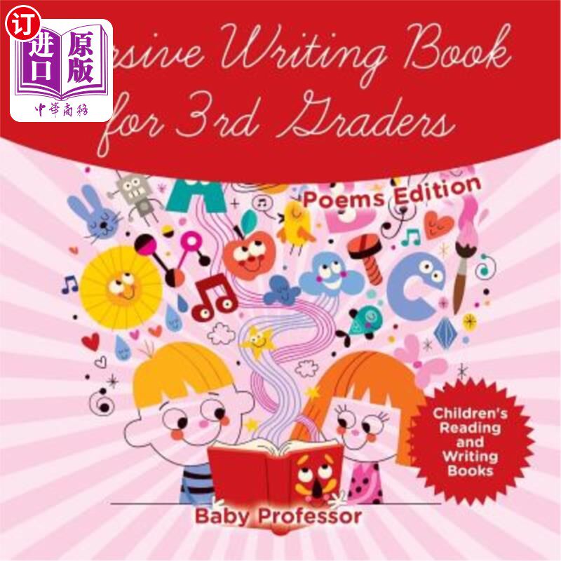 海外直订Cursive Writing Book for 3rd Graders - Poems Edition Children's Reading and Writ 三年级草书-诗歌版儿童阅读