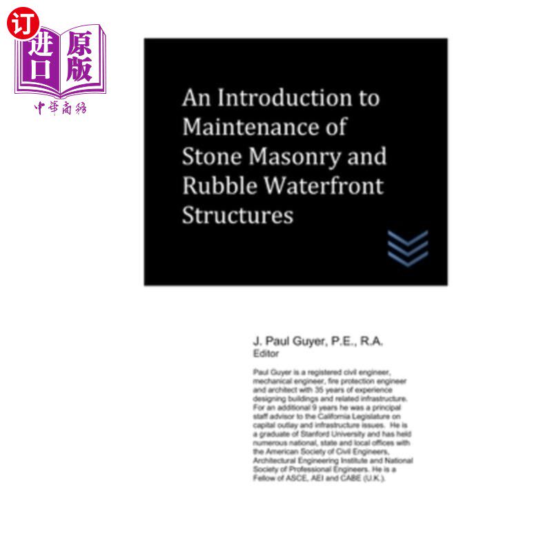 海外直订An Introduction to Maintenance of Stone Masonry and Rubble Waterfront Structures