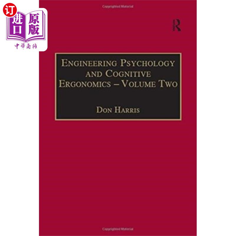 海外直订Engineering Psychology and Cognitive Ergonomics 工程心理学与认知工效学