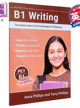 B1 Writing Ten practice tests for Cambridge Preliminary 2025年新版写作提升剑桥PET考试B1级10套模拟测试练习【中商原版