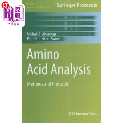 海外直订Amino Acid Analysis: Methods and Protocols 氨基酸分析：方法和方案