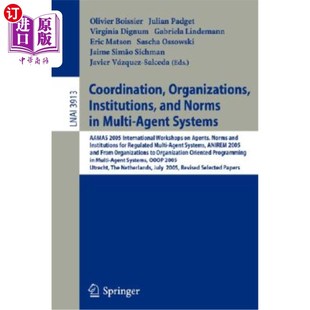 and 和规范在 机构 Systems Organizations Institutions Aam Norms 组织 海外直订Coordination Multi 协调 Agent
