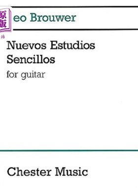 海外直订Nuevos Estudios Sencillos: For Guitar 新埃斯图迪奥斯·森西洛斯：吉他