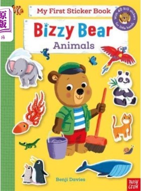 海外直订Bizzy Bear: My First Sticker Book Animals 比奇熊:我的第一本贴纸书动物