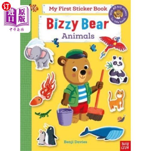 海外直订Bizzy Bear: My First Sticker Book Animals 比奇熊:我的第一本贴纸书动物