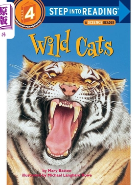 预售 Step into Reading Step 4 Wild Cats 兰登阅读进阶4：野猫记录（百科） 英文原版 儿童绘本 分级阅读 Mary Batten【中商原版