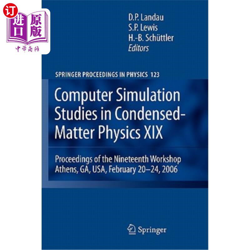 海外直订Computer Simulation Studies in Condensed-Matter Physics XIX: Proceedings of the