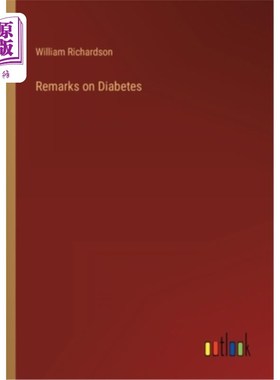 海外直订Remarks on Diabetes 糖尿病简介