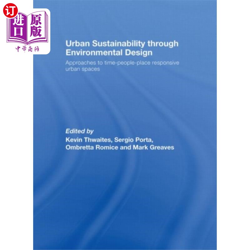 海外直订Urban Sustainability Through Environmental Design 通过环境设计实现城市可持续发展
