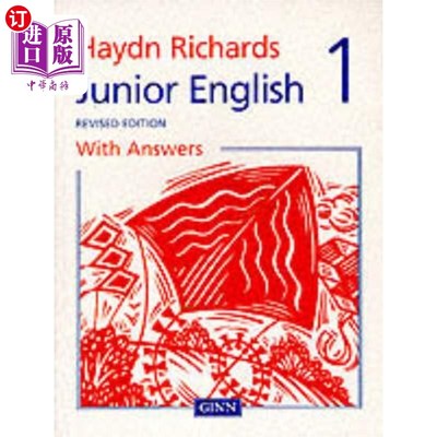 海外直订Haydn Richards : Junior English Pupil Book 1 With Answers -1997 Edition 海顿·理查兹：初中英语学生册一答案-1