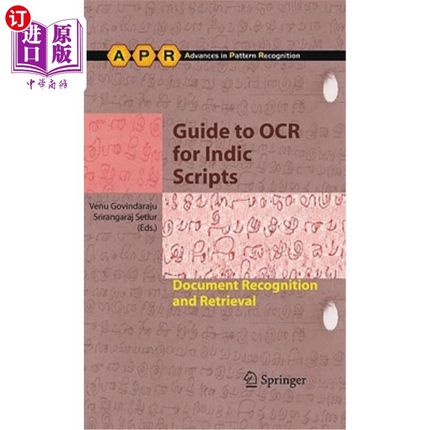 海外直订Guide to OCR for Indic Scripts: Document Recognition and Retrieval 印度文字OCR指南:文档识别和检索