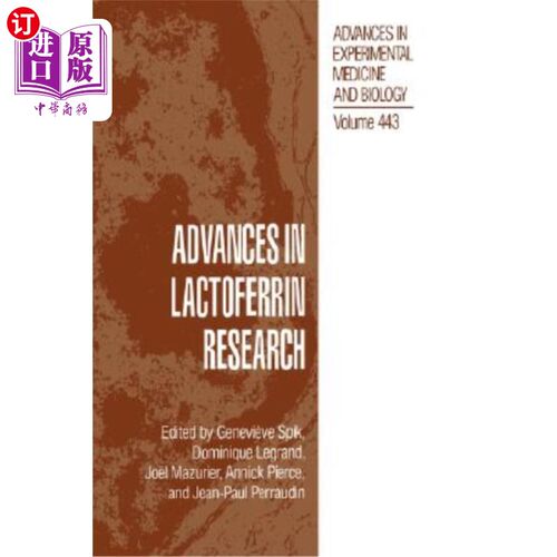 海外直订Advances in Lactoferrin Research 乳铁蛋白研究进展