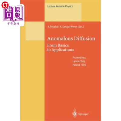 海外直订Anomalous Diffusion: From Basics to Applications 反常扩散：从基础到应用