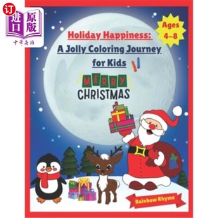 Jolly Coloring 节日快乐：孩子们 Happiness 快乐涂色之旅 Kids for 海外直订Holiday Journey