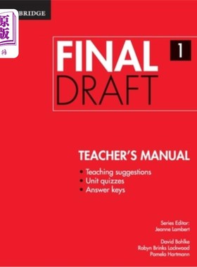 海外直订Final Draft Level 1 Teacher's Manual 一级教师手册终稿