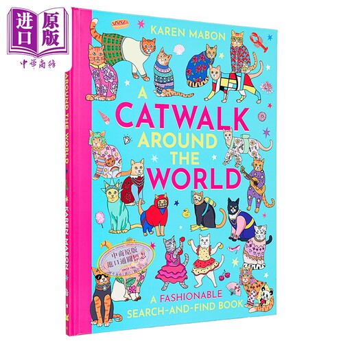 猫步世界 时尚游戏书 A Catwalk Around the World A fashionable search and find book 英文原版 Karen Mabon【中商原版】