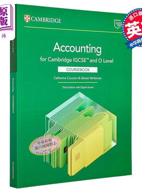 剑桥IGCSE&Olevel会计教材含电子账号2年 Cambridge IGCSE O Level Accounting Coursebook with Digital Access【中商原版】
