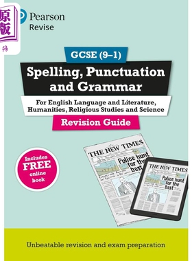 Pearson Revise 培生GCSE英语拼写标点和语法复习指南 Spelling Punctuation Grammar Revision Guide 2024 2025 【中商原版?