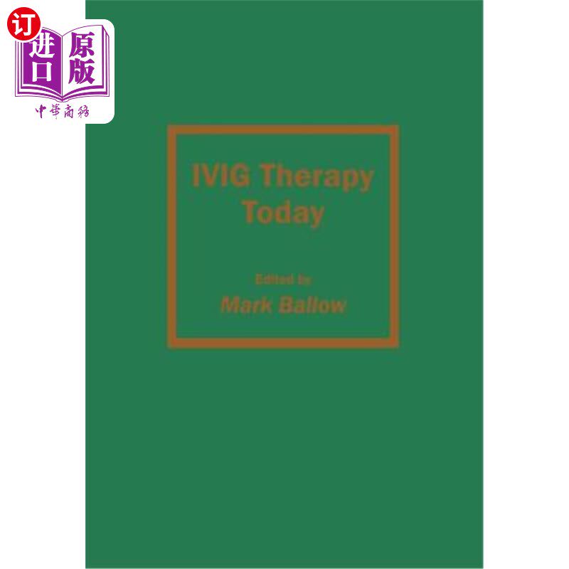 海外直订医药图书Ivig Therapy Today 丙种球蛋白治疗今天
