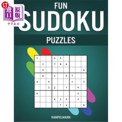 海外直订Fun Sudoku Puzzles: 200 Easy and Enjoyable Sudokus with Solutions 有趣的数独游戏：200个简单而有趣的数独游戏