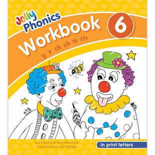 Jolly Phonics Workbook 6 快乐自然拼读练习册6 印刷体 美式英语 【中商原版】