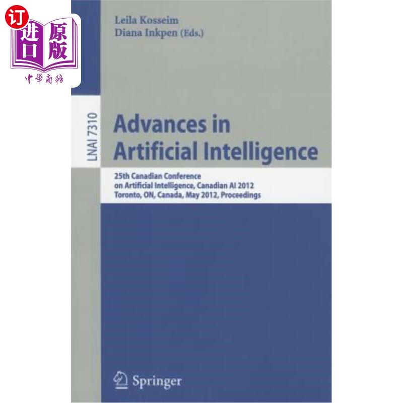 海外直订advances in artificial intelligence: 25th canadian
