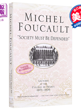 必须保卫社会：法兰西学院课程系列5：1975-1976 英文原版 Society Must Be Defended Michel Foucault【中商原版】