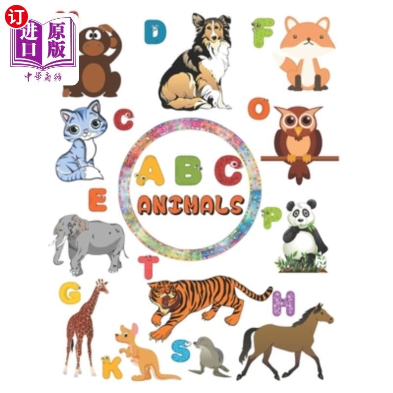 海外直订ABC animals: amazing Gift for kids to learn the alphabets, trace them color anim ABC动物:神奇的礼物给孩子们