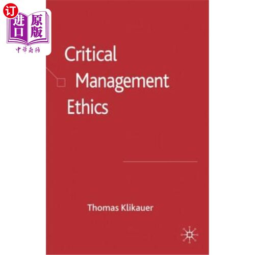 海外直订Critical Management Ethics 批判管理伦理