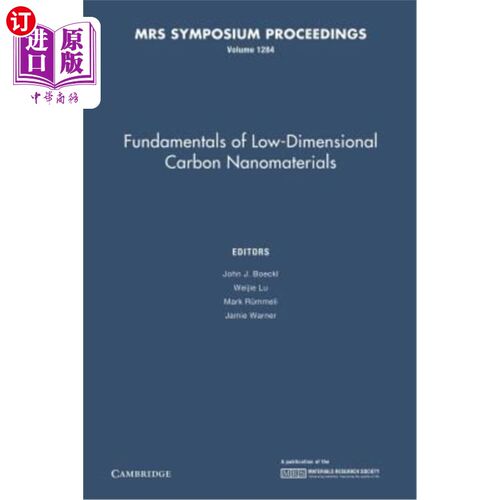 海外直订Fundamentals of Low-Dimensional Carbon Nanomaterials: Volume 1284 低维碳纳米材料基础：1284卷