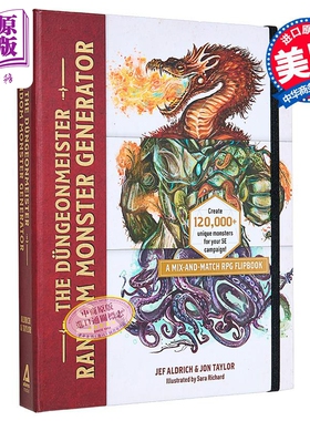 Dungeonmeister 随机怪物生成器 混合搭配的RPG动画书 英文原版 Random Monster Generator Jef Aldrich【中商原版】