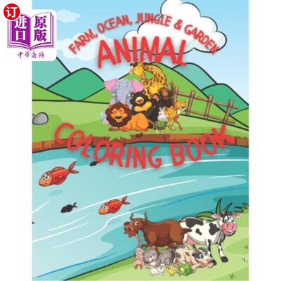 海外直订Animal Coloring Book: A Coloring Book Featuring over 50 Cute and Lovable Animals 动物着色书：一本着色书有超