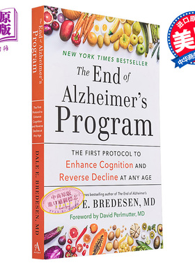 预售 阿尔茨海默氏症计划的终结 英文原版 The End of Alzheimers Program Dale E Bredesen 医学康复图书【中商原版】