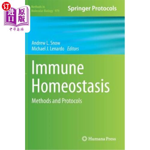 海外直订医药图书Immune Homeostasis: Methods and Protocols 免疫稳态：方法和方案