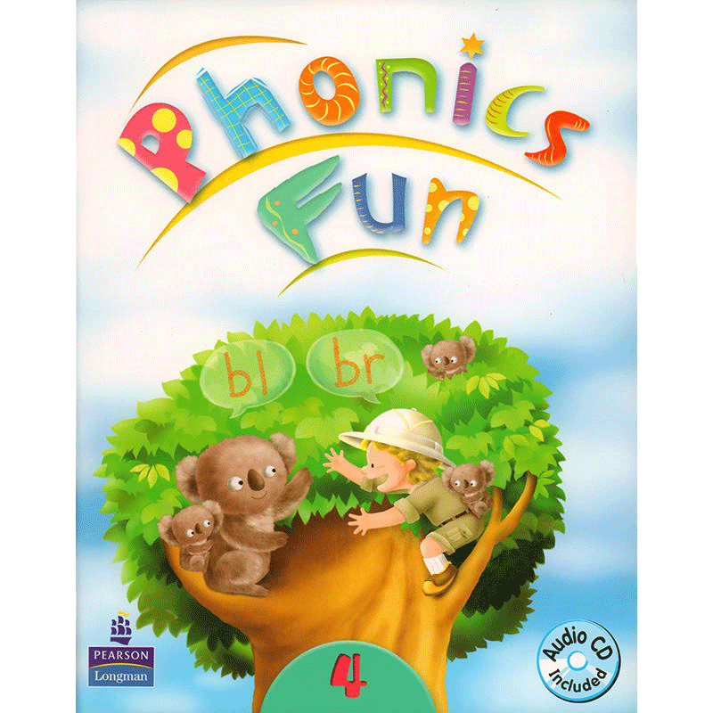 现货 【中商原版】香港朗文少儿英语自然拼读 longman Phonics Fun 4级别学生书+CD