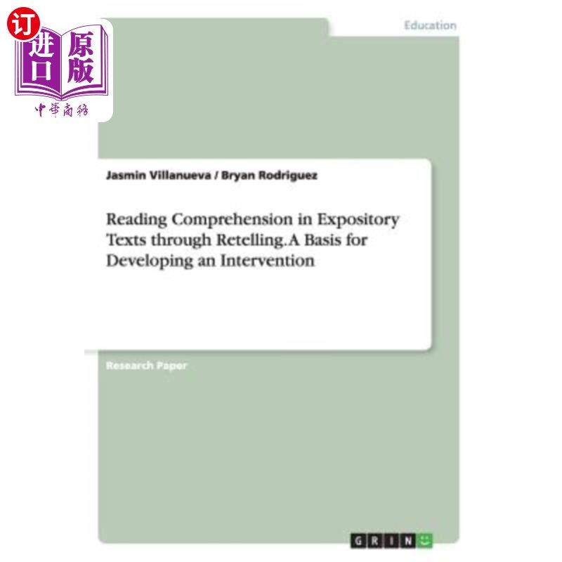 海外直订Reading Comprehension in Expository Texts through Retelling. A Basis for Develop 通过复述在说明文中进行阅读