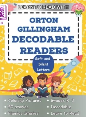 海外直订Learn to Read with Orton Gillingham Decodable Readers Soft C and Silent Letters: 与Orton Gil