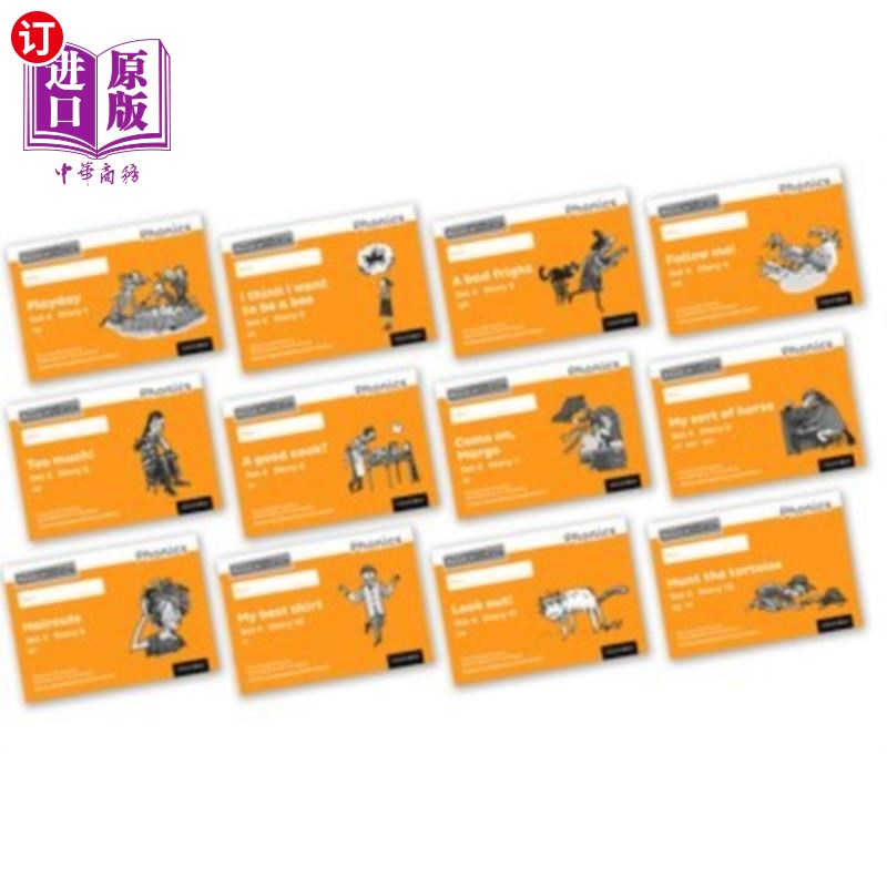 海外直订Read Write Inc. Phonics: Orange Set 4 Core Black... Read Write公司拼读:橙色四套黑白故事书(混合包12本)
