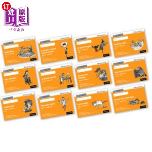 海外直订Read Write Inc. Phonics: Orange Set 4 Core Black... Read Write公司拼读:橙色四套黑白故事书(混合包12本)