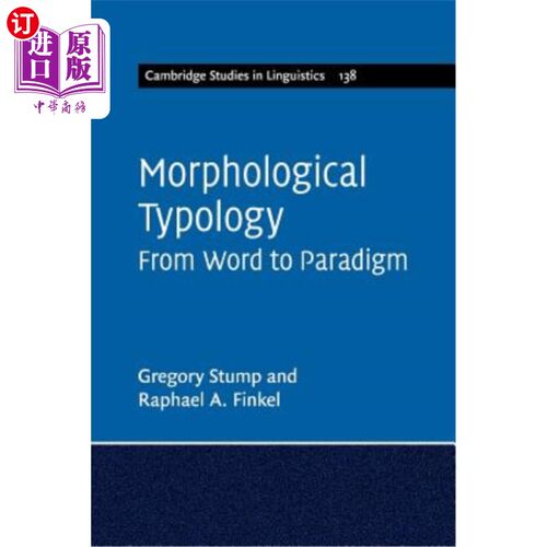 海外直订Morphological Typology: From Word to Paradigm 形态类型学
