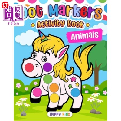 海外直订Dot Markers Activity Book Animals 点笔活动书动物