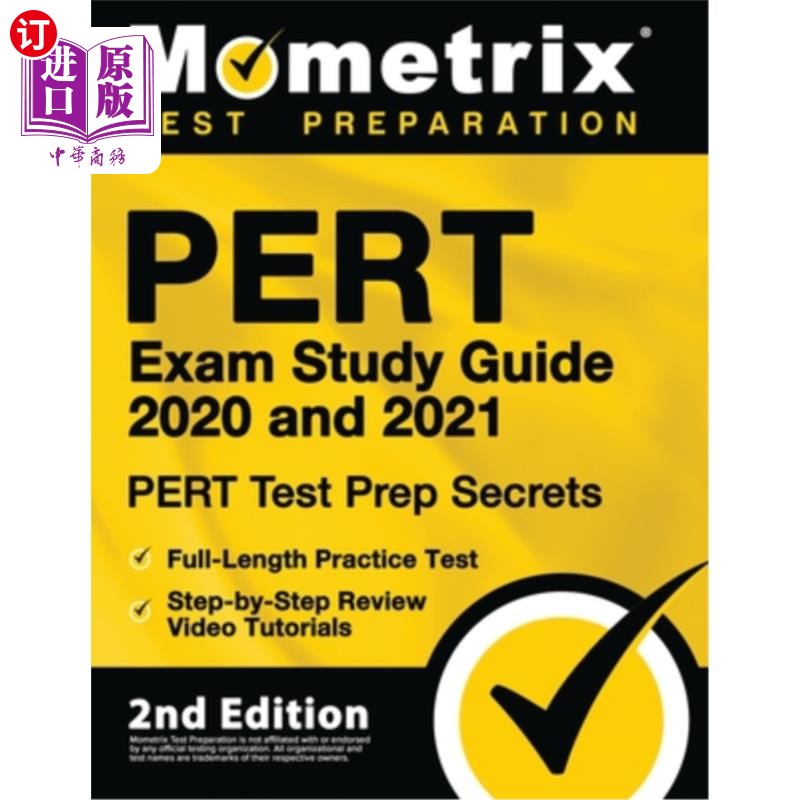 海外直订PERT Exam Study Guide 2020 and 2021- PERT Test Prep Secrets, Full-Length Practi PERT考试学习指南