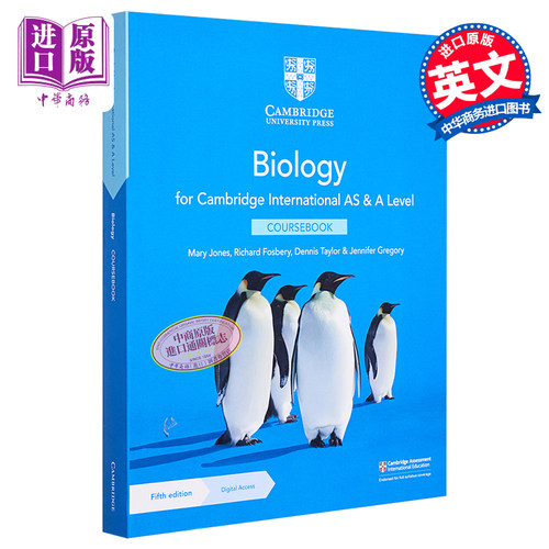 Cambridge International AS ALevel Biology Coursebook 正版剑桥国际AS ALevel生物教材带线上资源 英文原版【中商原版】