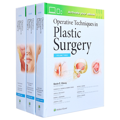 现货 整形外科手术技术 3卷套 第1版 英文原版 Operative Techniques in Plastic Surgery 3 Volumes【中商原版】